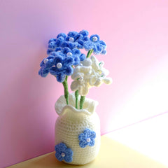 Crochet Flower Bouquet- Forget Me Not