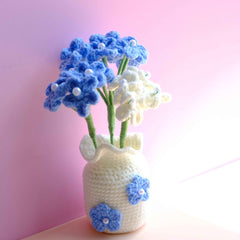 Crochet Flower Bouquet- Forget Me Not