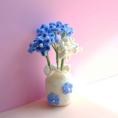Crochet Flower Bouquet- Forget Me Not