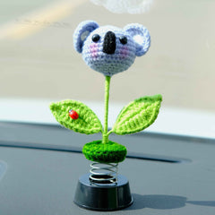 Crochet Car Bobblehead Dashboard Decor- Koala