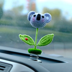Crochet Car Bobblehead Dashboard Decor- Koala