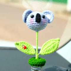 Crochet Car Bobblehead Dashboard Decor- Koala