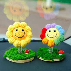 Car Dashboard Bobblehead Toy- Sunflower