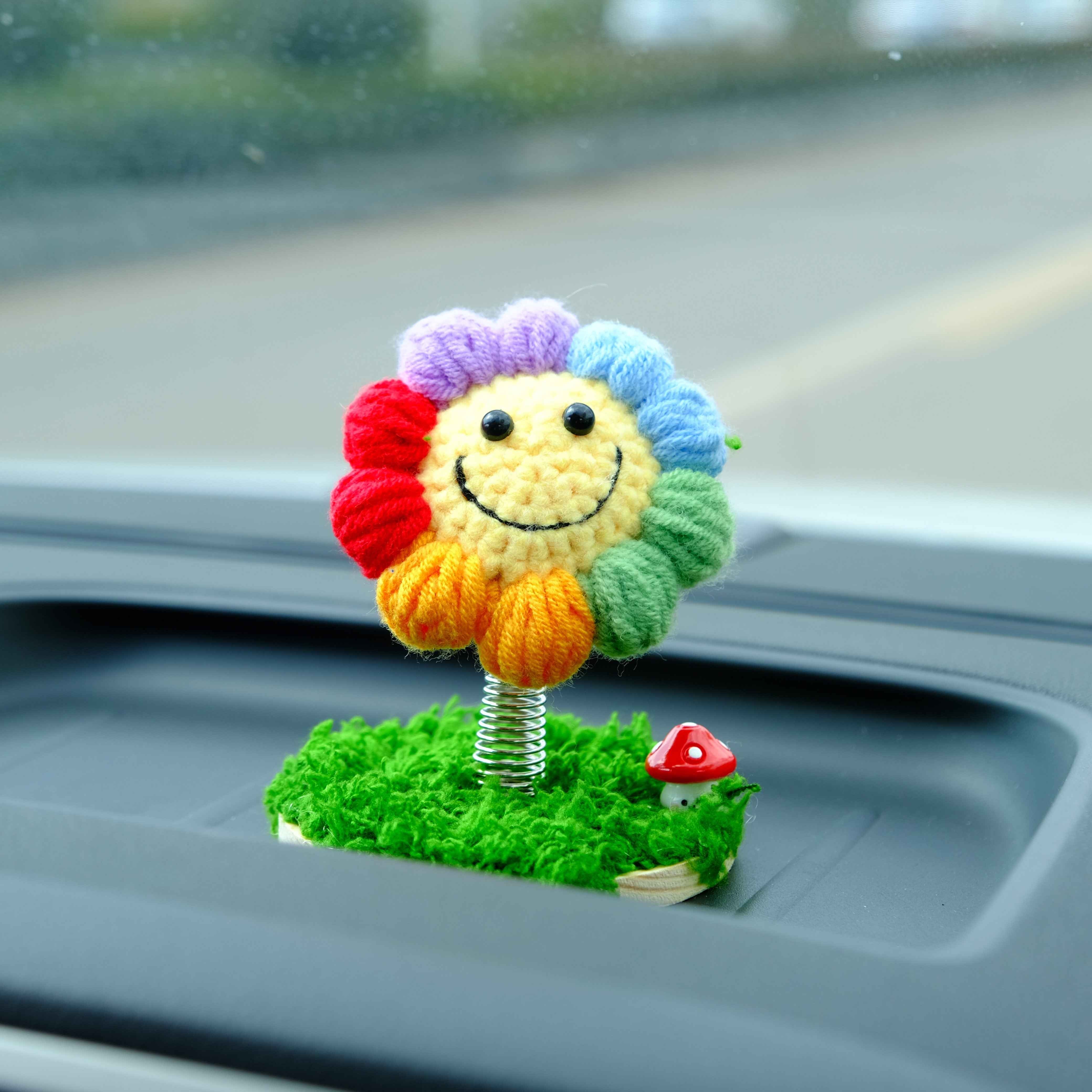 Car Dashboard Bobblehead Toy- Sunflower
