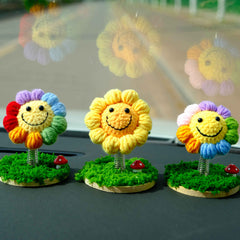 Car Dashboard Bobblehead Toy- Sunflower