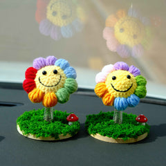 Car Dashboard Bobblehead Toy- Sunflower