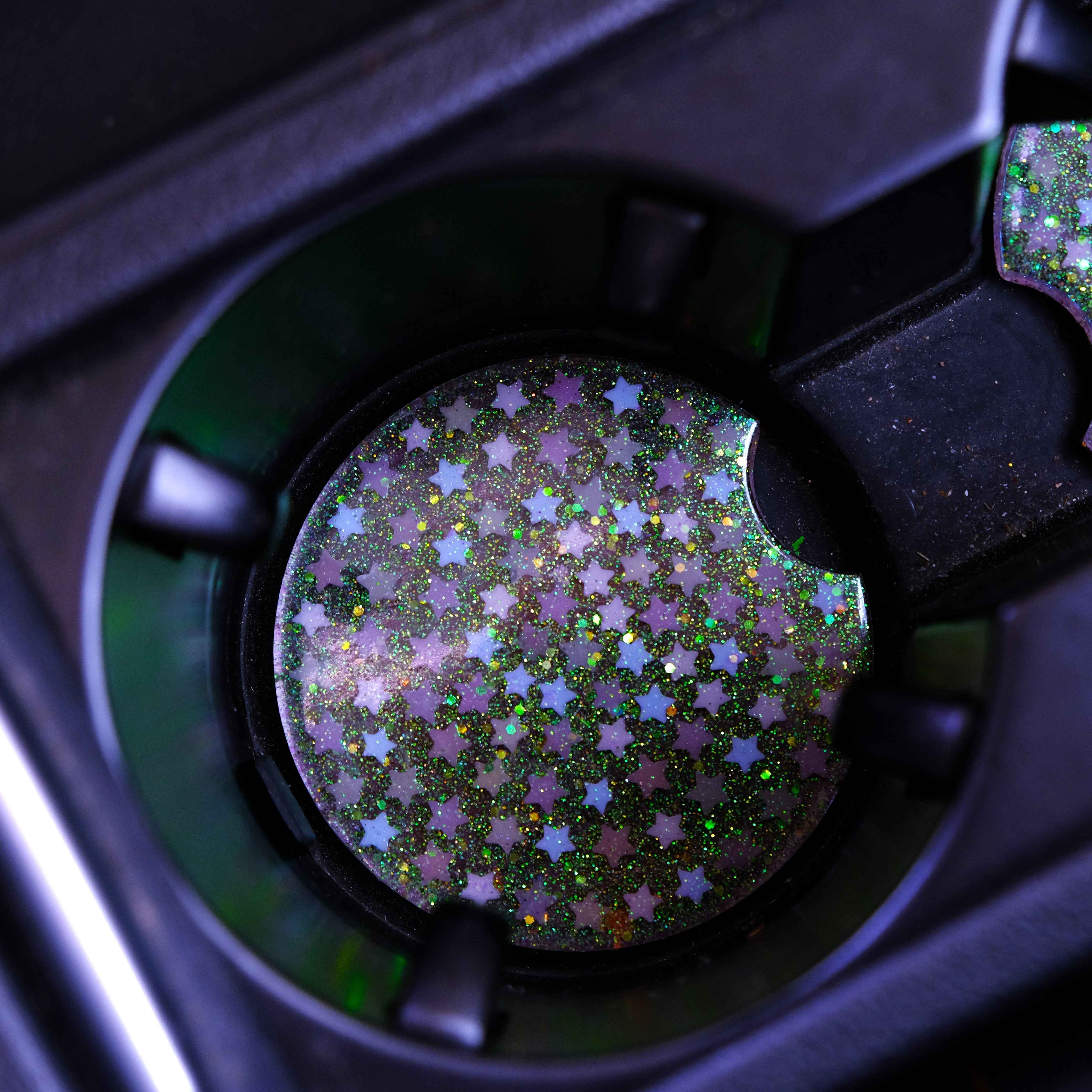 Set of 2 Car Drink Coasters - Stars