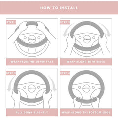 Crochet Mushroom & Daisy Steering Wheel Cover, Berber Fleece Boho Steering Wheel Cover with Grip, Car Interior Accessory for Women