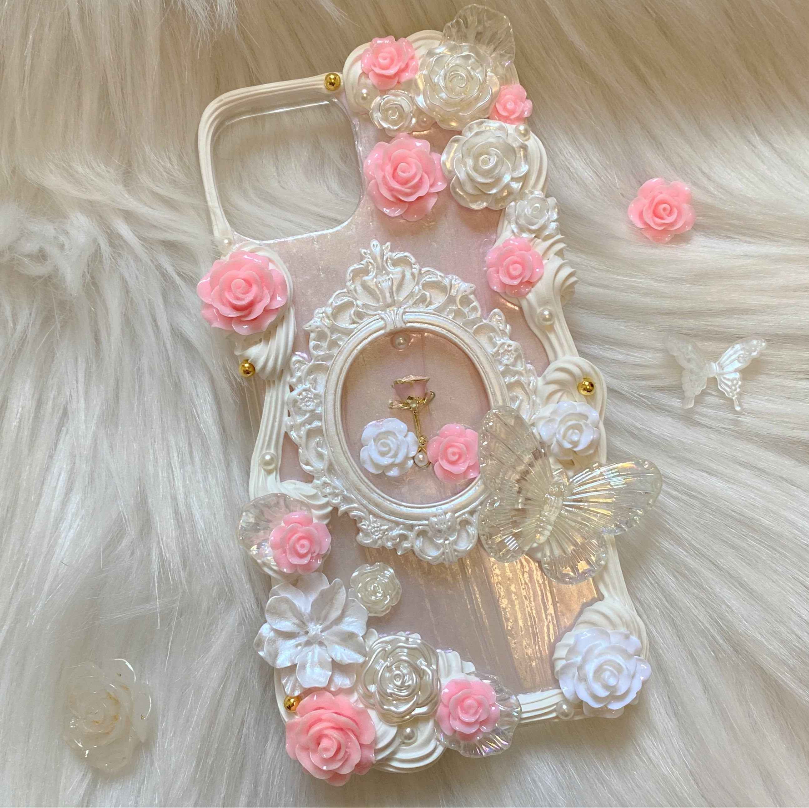 Custom Decoden Phone Case Rose