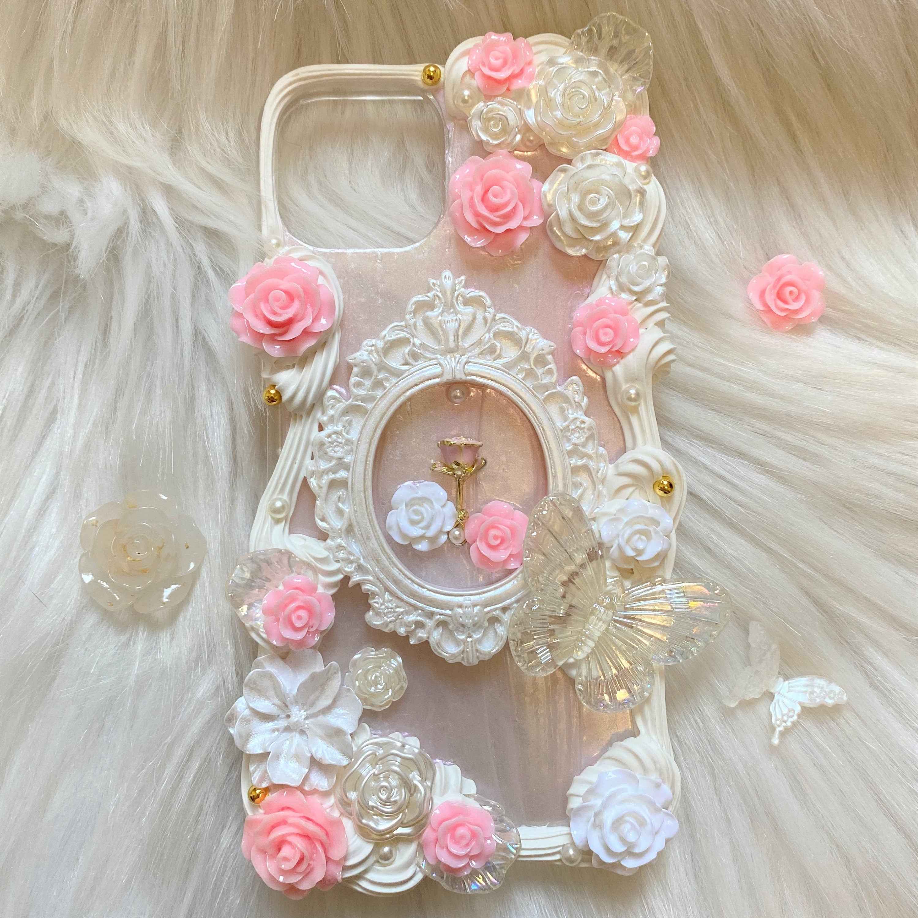 Custom Decoden Phone Case Rose