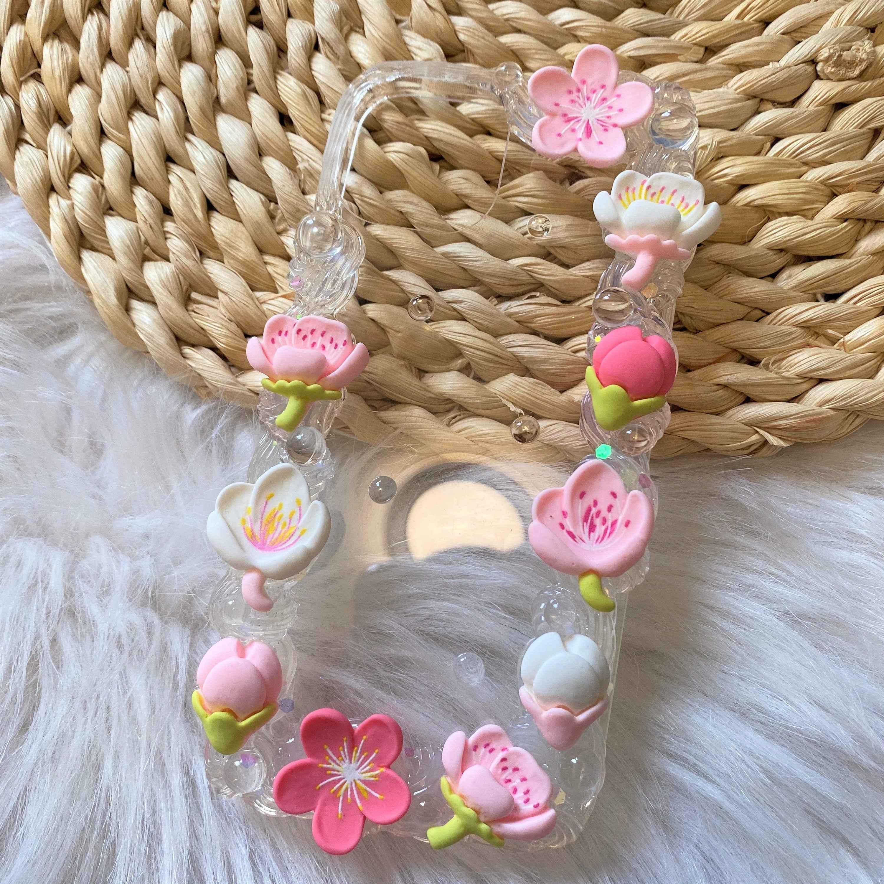 Custom Decoden Phone Case Cherry Blossom & Tulip