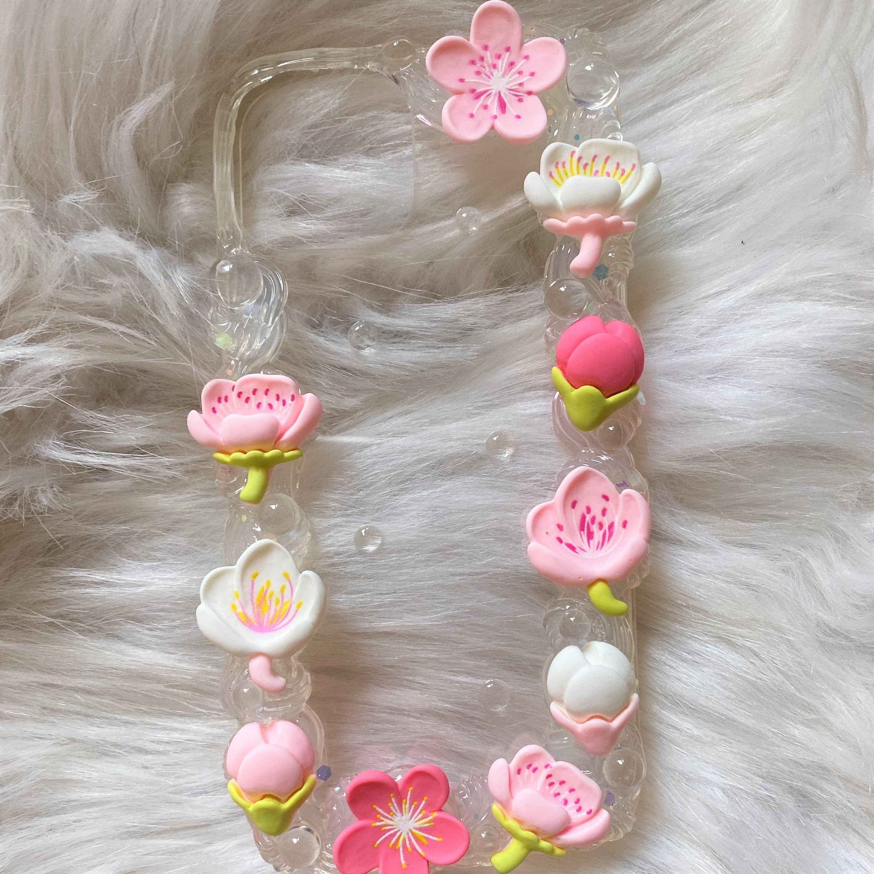 Custom Decoden Phone Case Cherry Blossom & Tulip