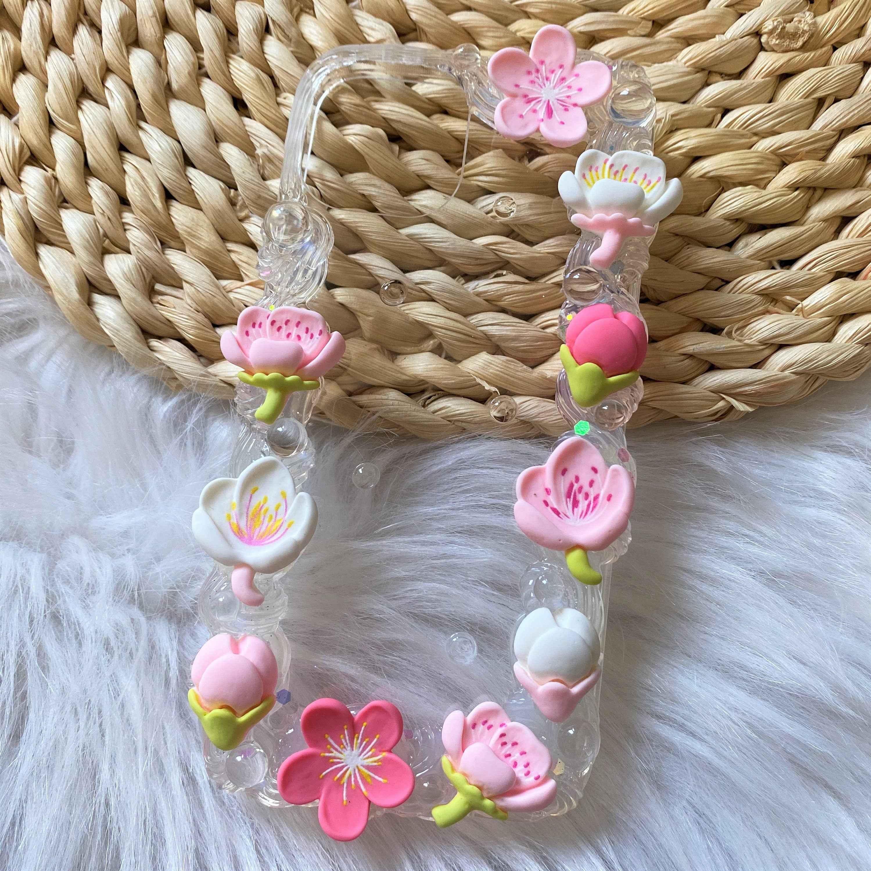 Custom Decoden Phone Case Cherry Blossom & Tulip