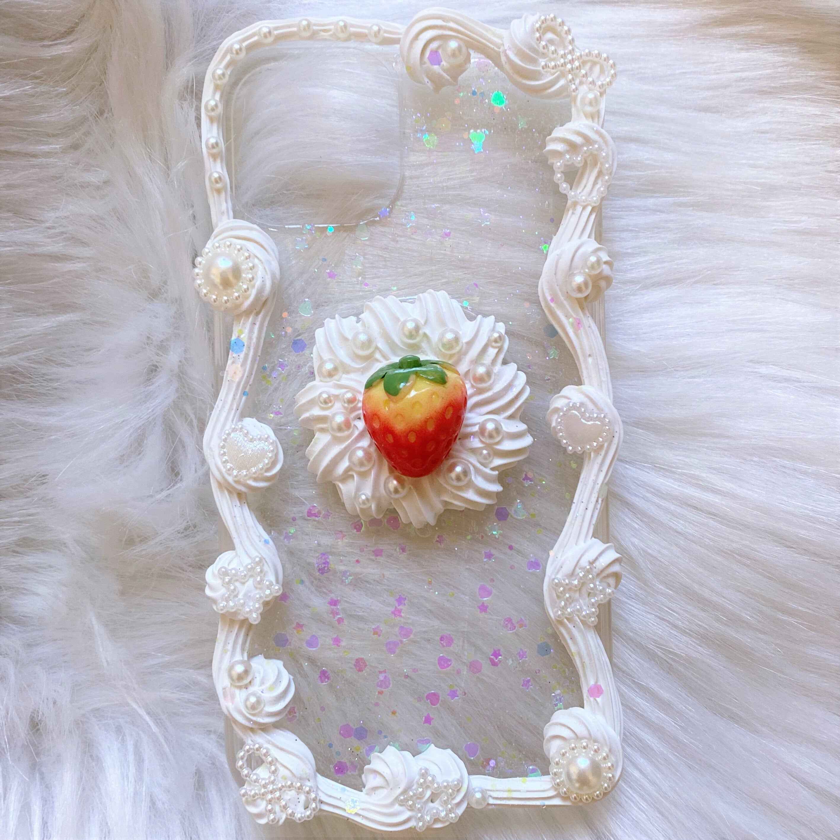 Custom Decoden Phone Case Strawberry