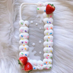 Custom Decoden Phone Case Strawberry & Sprinkles