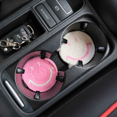 Set of 2 Smiley Face Car Drink Coasters