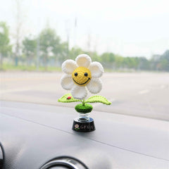 Crochet Sunflower/Daisy Car Dashboard Decor, Smiley Daisy Car Accessories for Women, Cute Car Accessories interior, Car Air Freshener