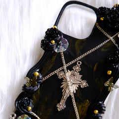 Custom Decoden Phone Case Cross & Chain