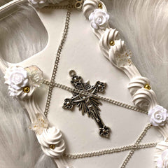 Custom Decoden Phone Case Cross & Chain