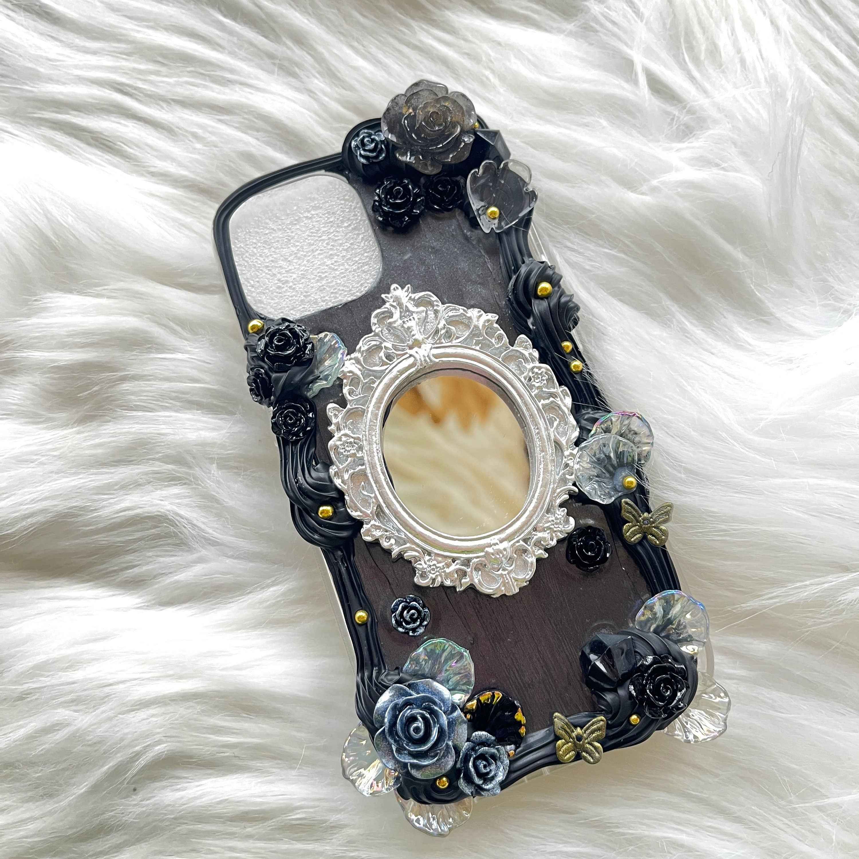 Custom Decoden Phone Case Rose & Mirror