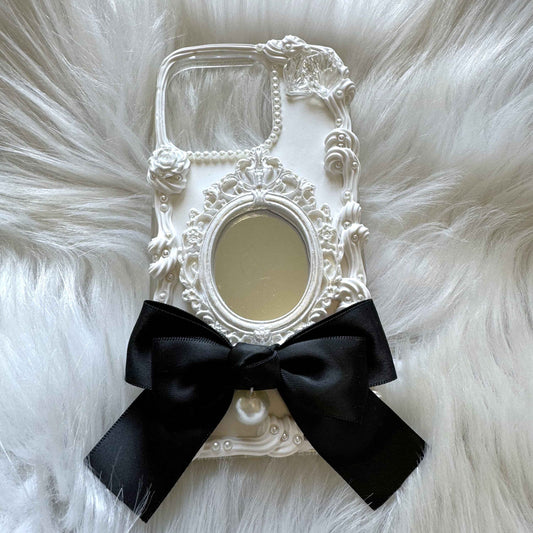 Custom Decoden Phone Case Ribbon Bow with Mirror