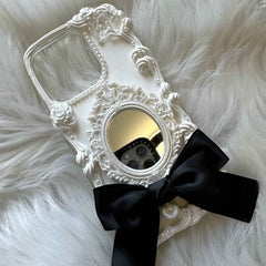 Custom Decoden Phone Case Ribbon Bow with Mirror