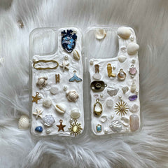 Custom Decoden Mosaic Phone Case Turtle & Seashell & Crystal