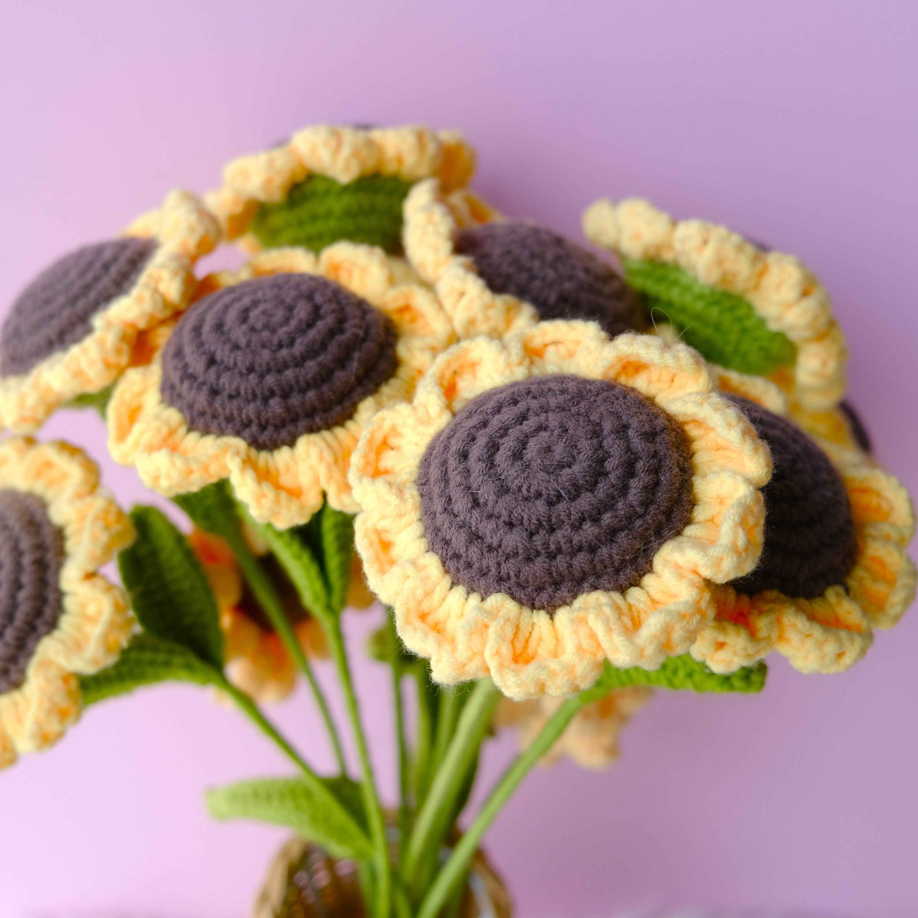 Crochet Sunflower Bouquet