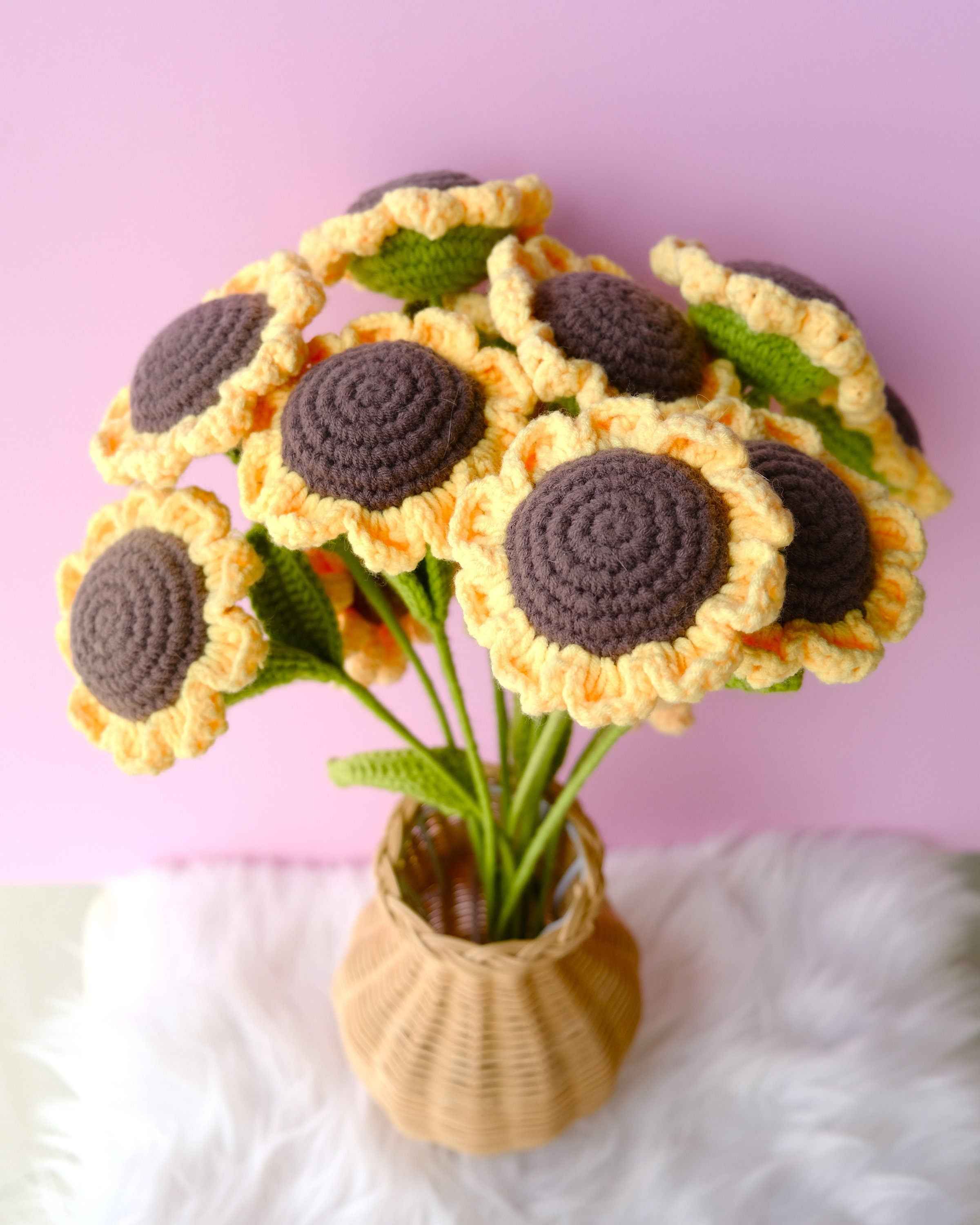 Crochet Sunflower Bouquet