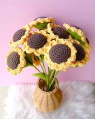 Crochet Sunflower Bouquet