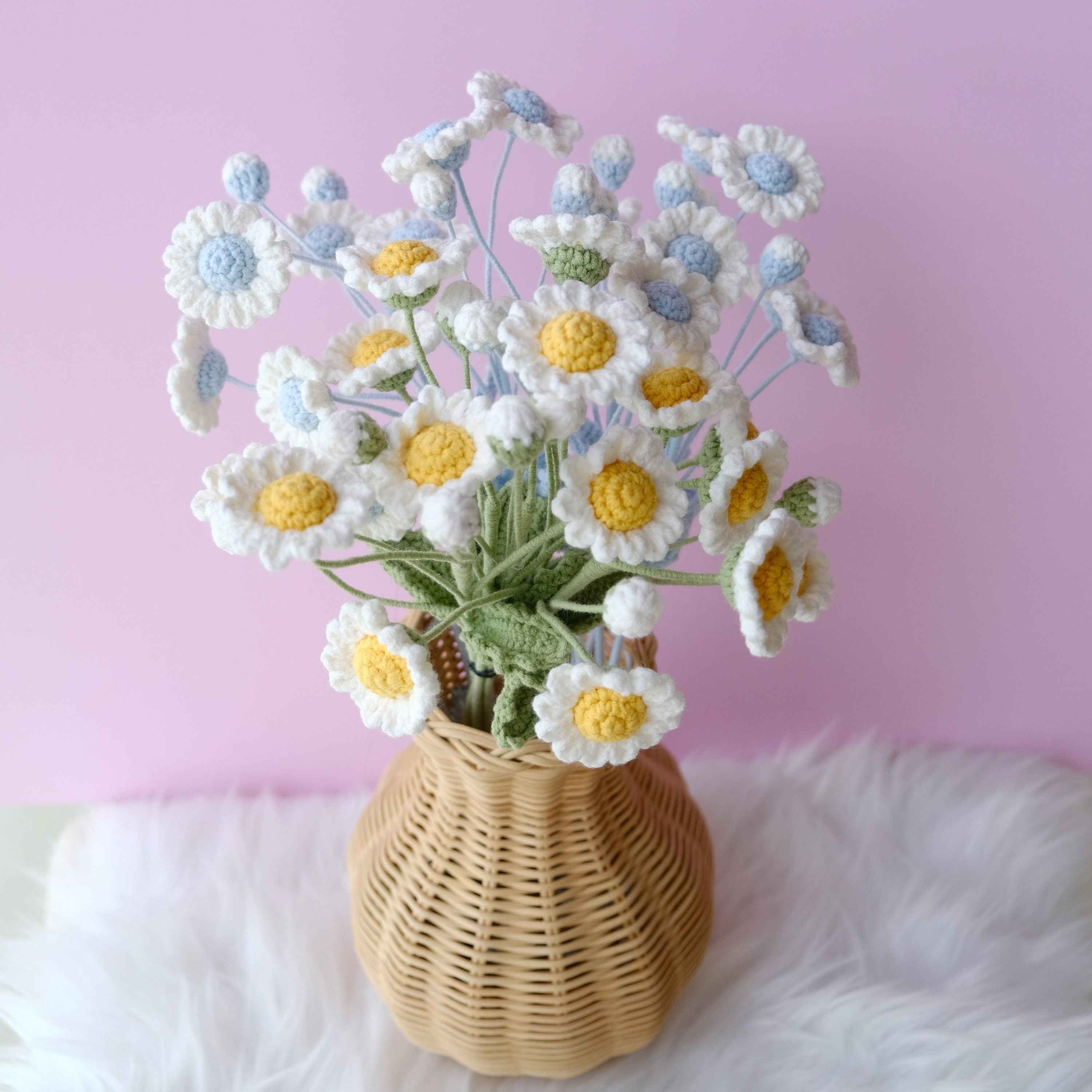Crochet Daisy Flower Bouquet