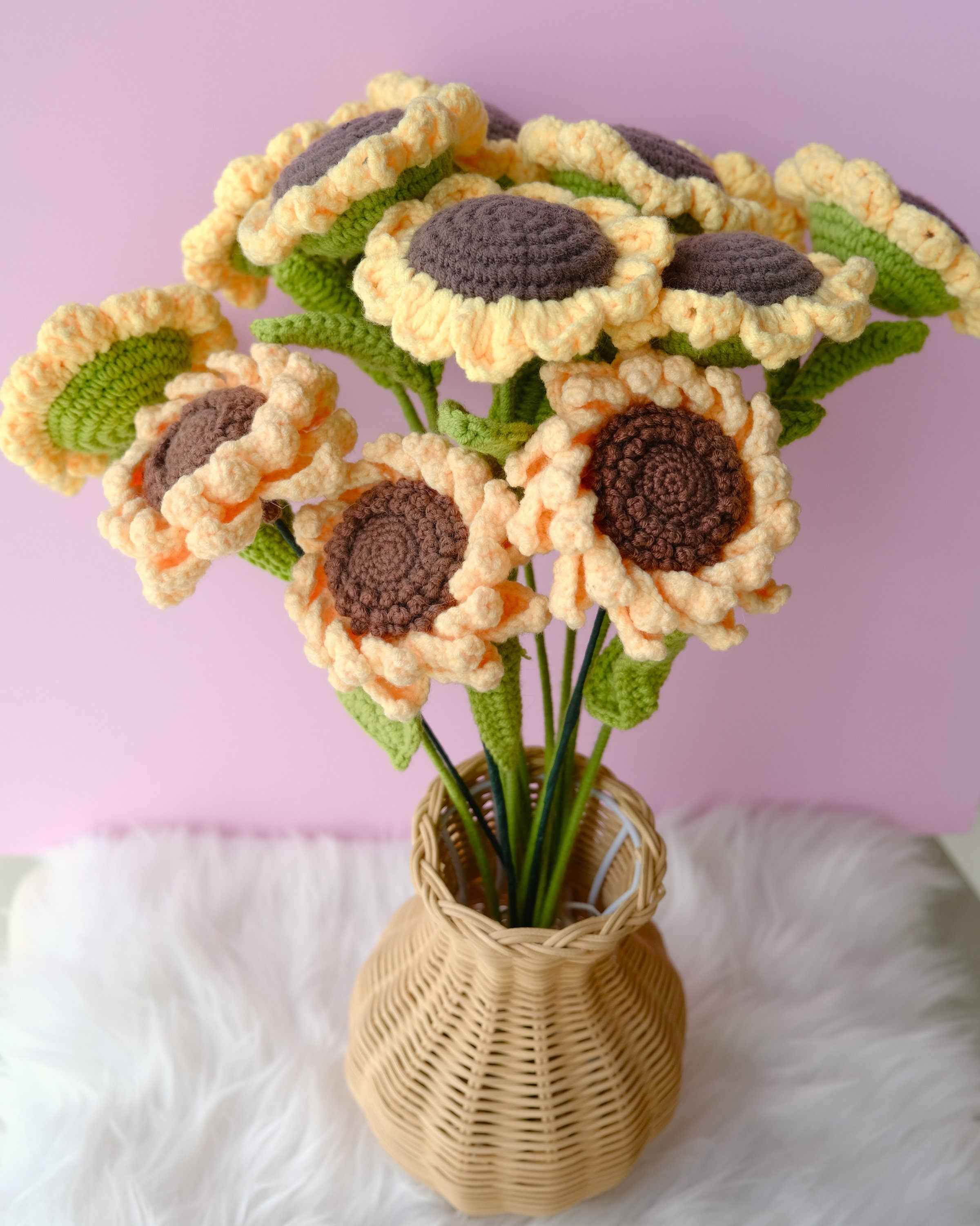 Crochet Sunflower Bouquet