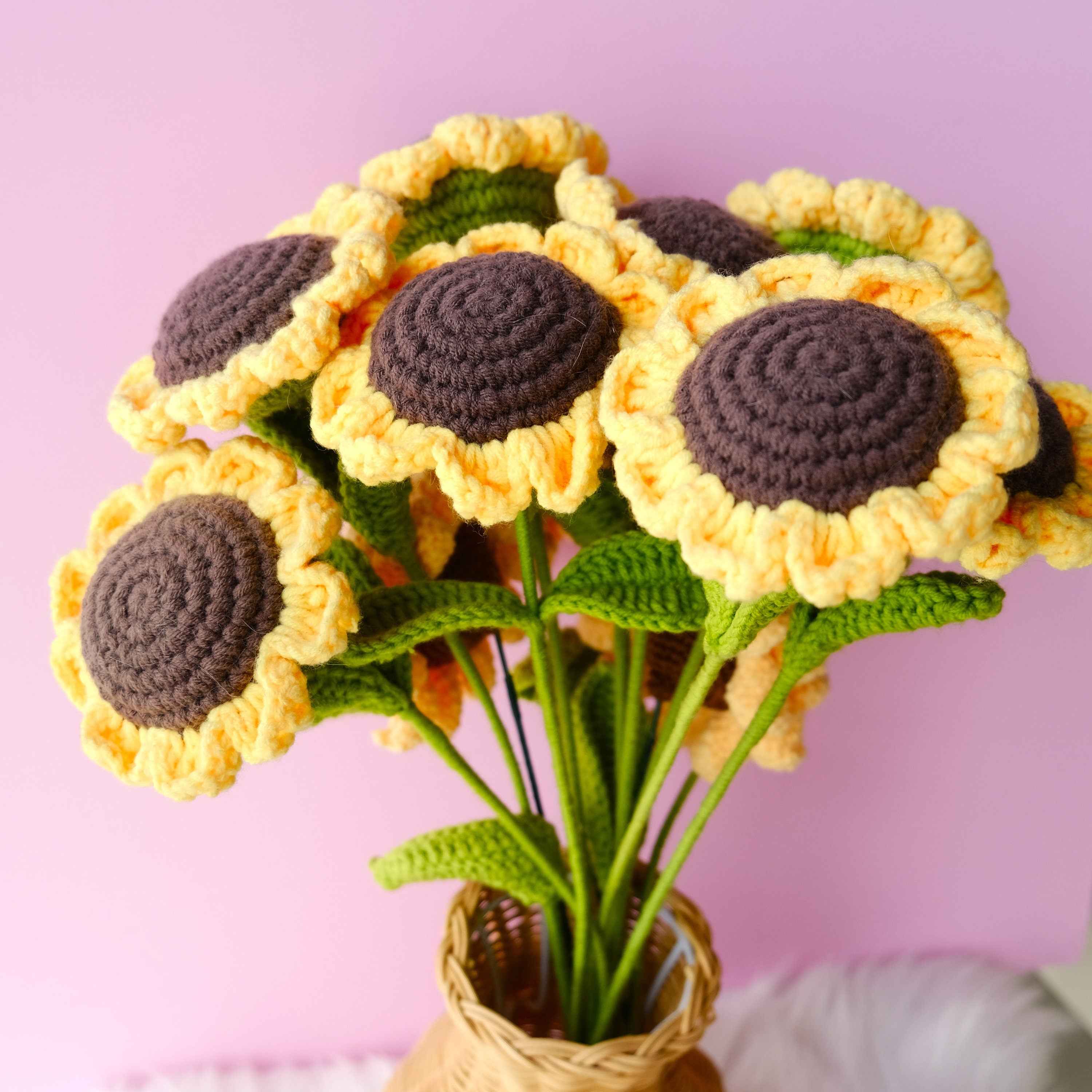 Crochet Sunflower Bouquet