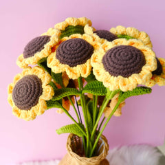 Crochet Sunflower Bouquet
