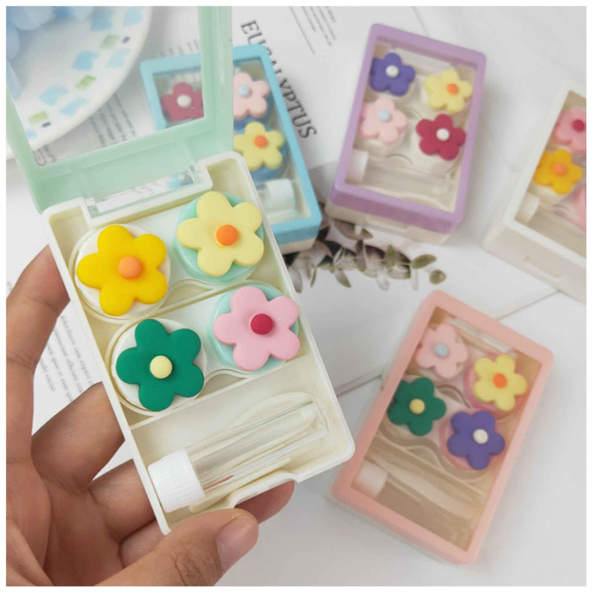 Pack of 2 Contact Lense Case Daisy Flowers