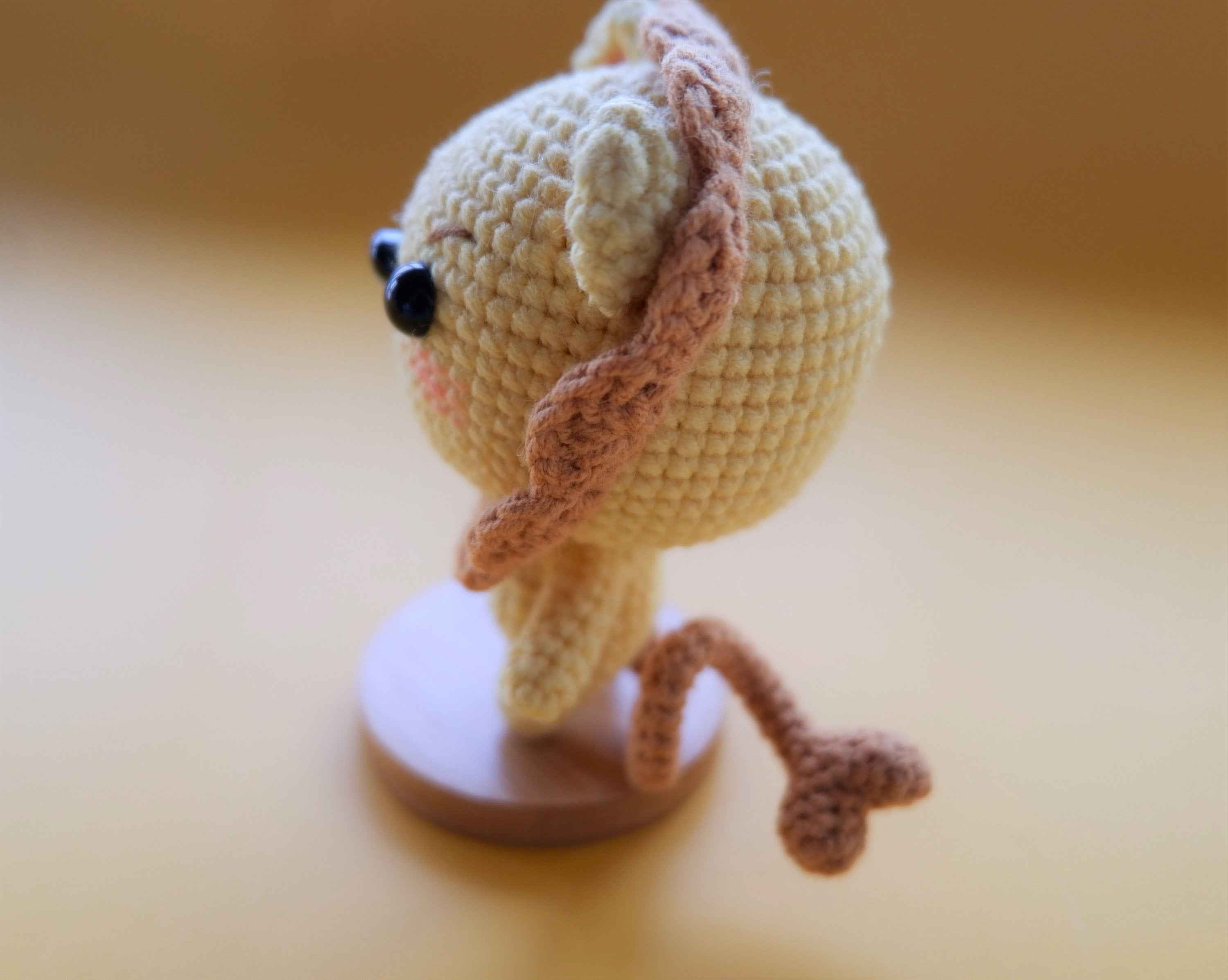 Crochet Car Dashboard Accessories- Little Lion