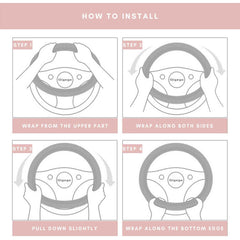 Cute Butterfly/Ladybug Patch Steering Wheel Cover