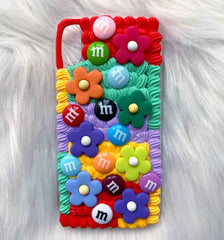 Decoden Phone Case Rainbow Daisy Flower