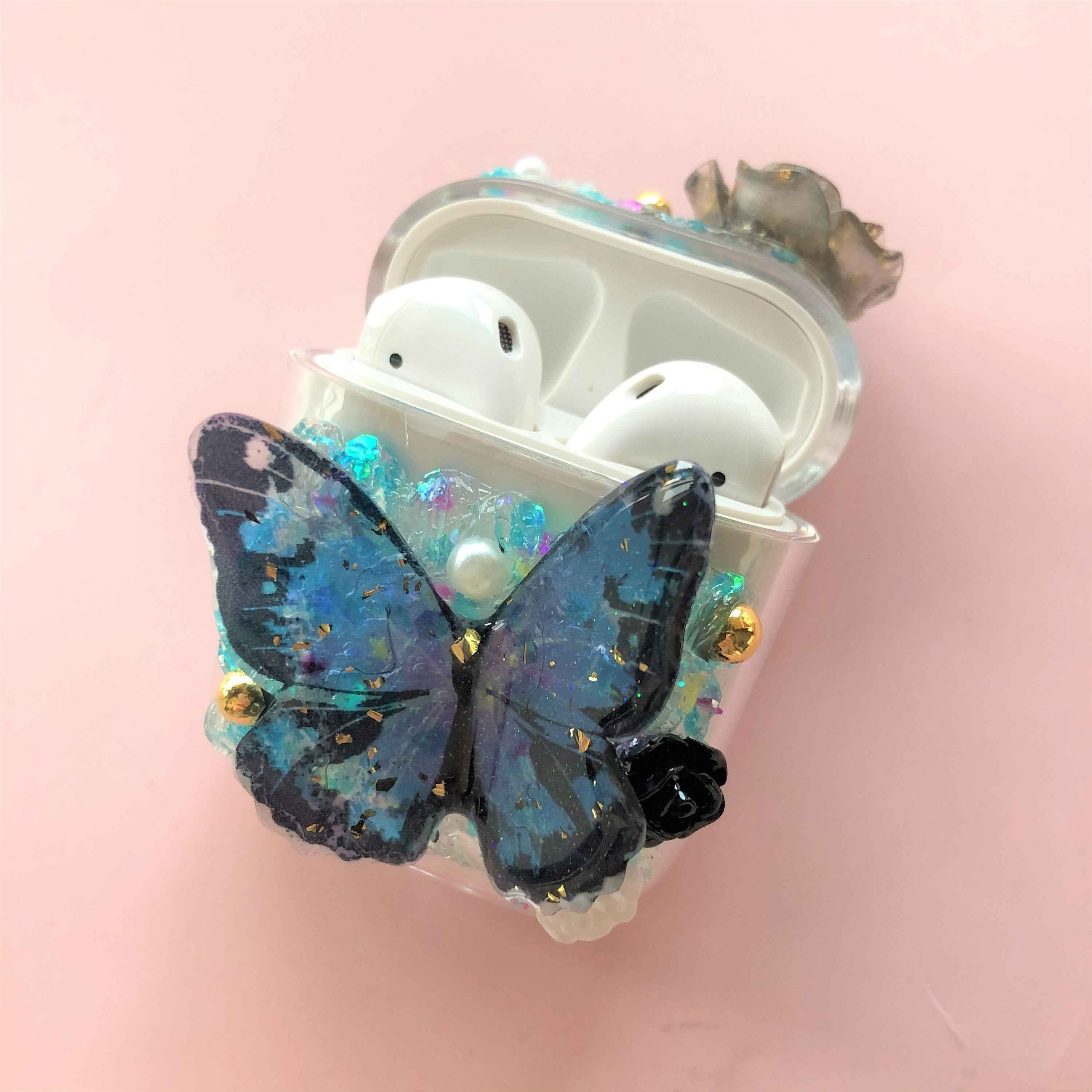 Decoden AirPods Case Butterfly & Rose