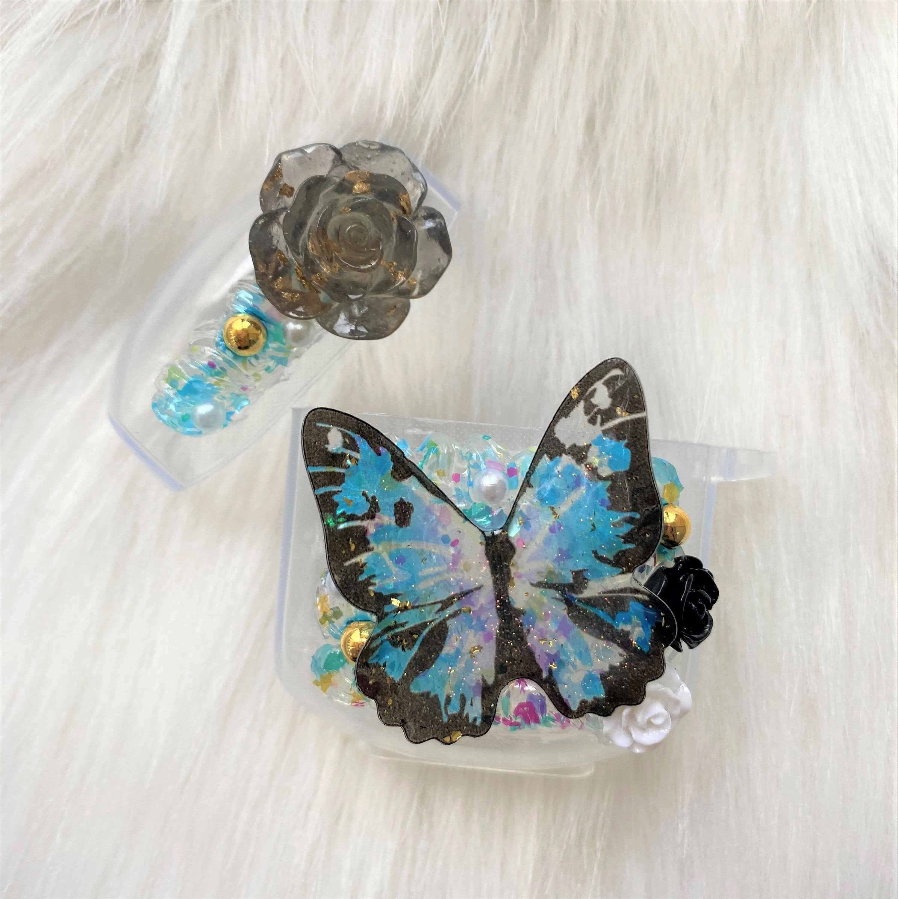 Decoden AirPods Case Butterfly & Rose