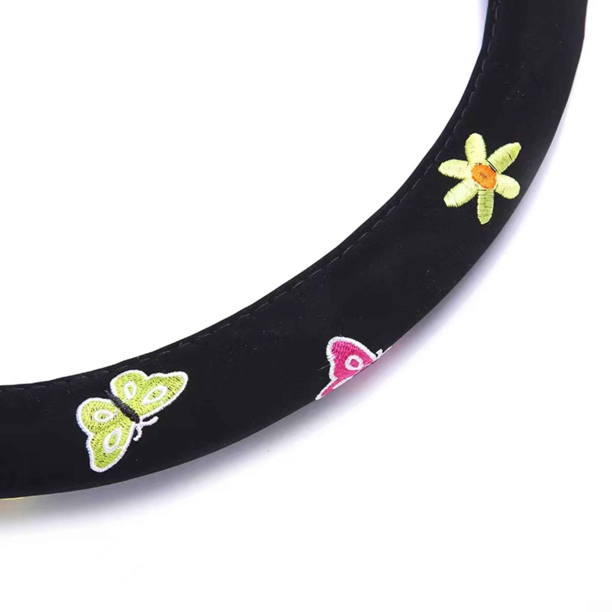 Cute Butterfly/Ladybug Patch Steering Wheel Cover