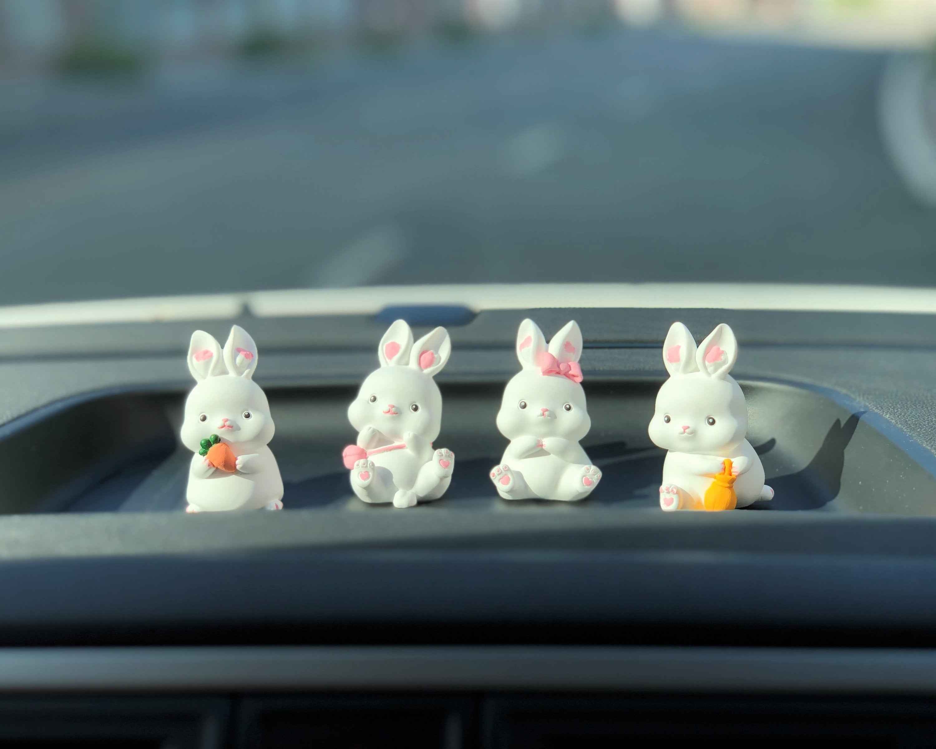 Car Dashboard Decor- Bunny Set