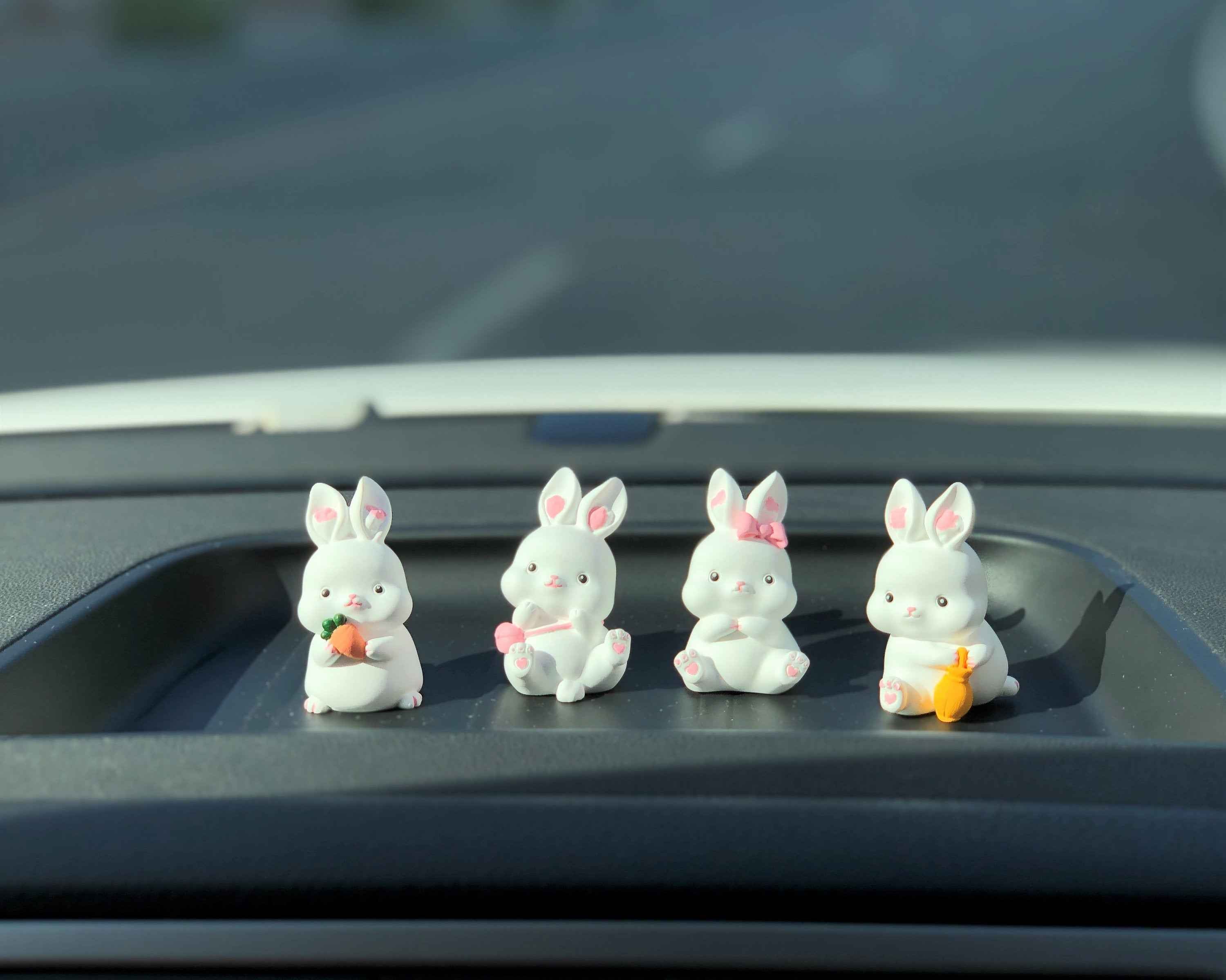 Car Dashboard Decor- Bunny Set