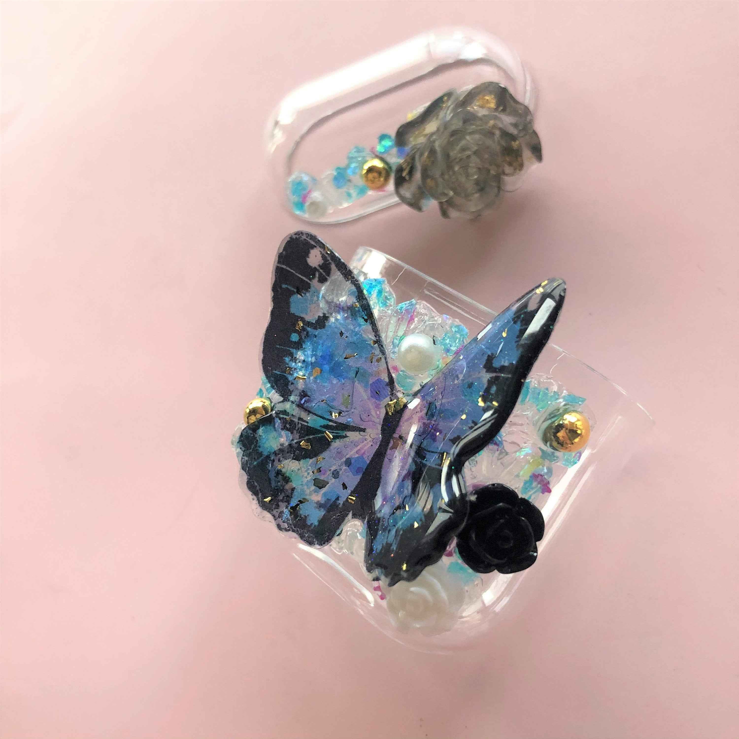 Decoden AirPods Case Butterfly & Rose