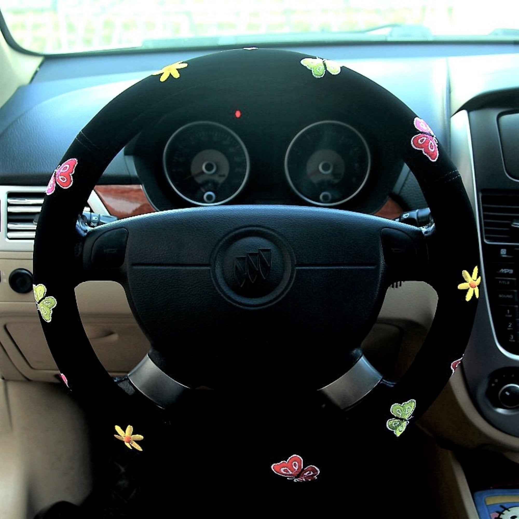 Cute Butterfly/Ladybug Patch Steering Wheel Cover