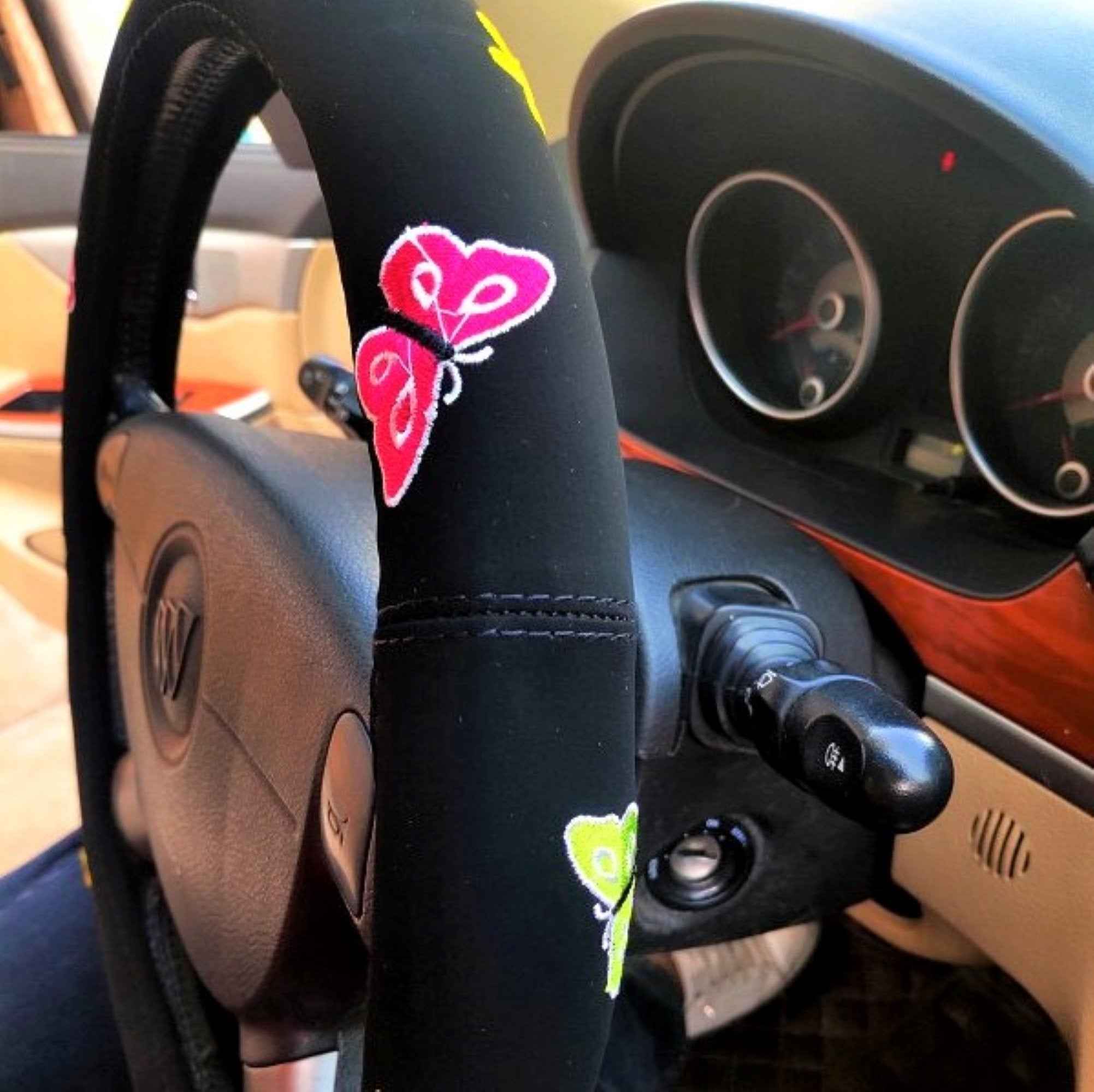 Cute Butterfly/Ladybug Patch Steering Wheel Cover
