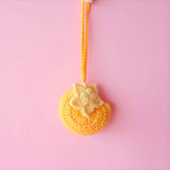 Crochet Crescent Moon Car Hanging Accessorie