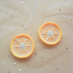 Set of 2 Crochet Fruit Car Drink Coasters