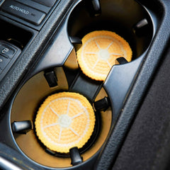 Set of 2 Crochet Fruit Car Drink Coasters