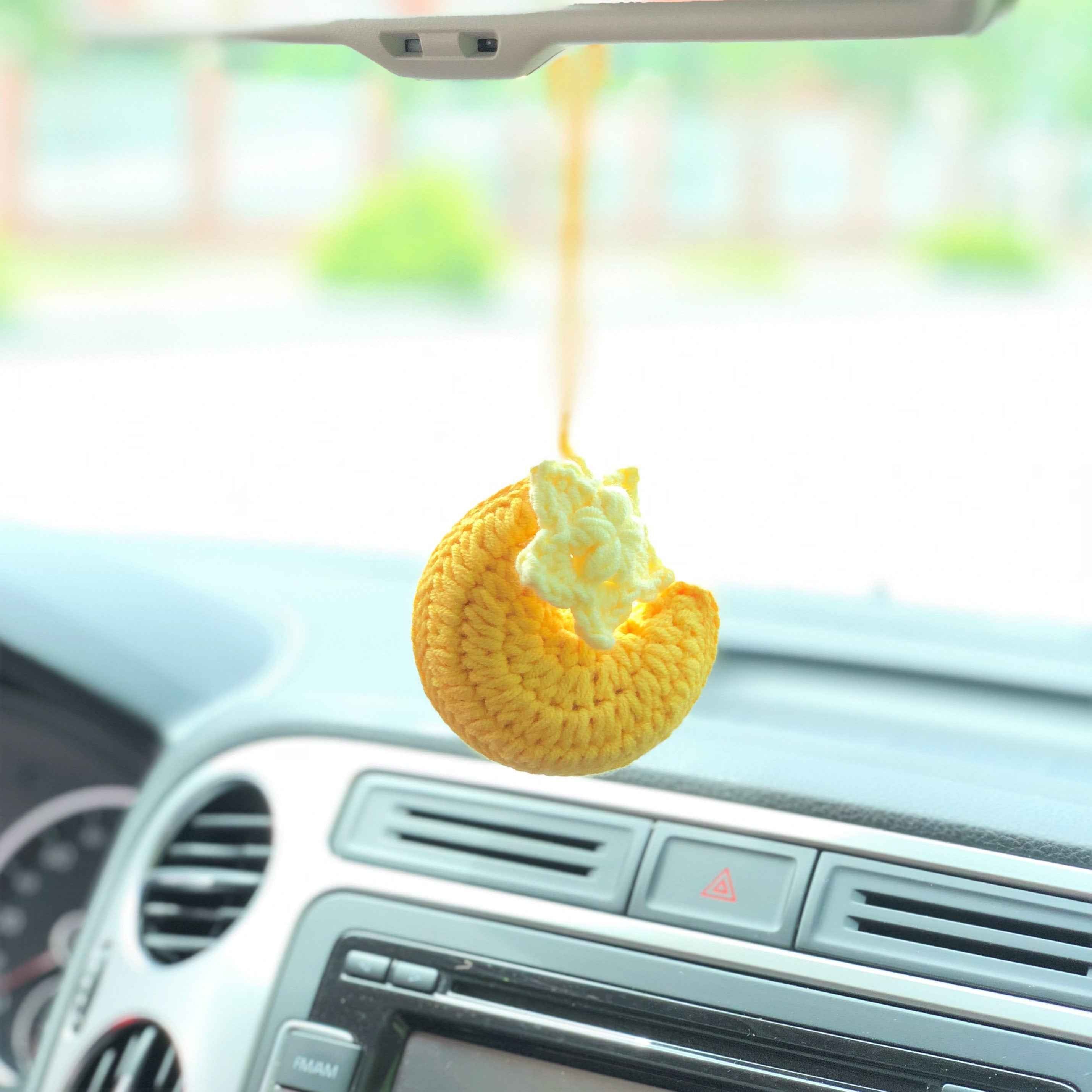 Crochet Crescent Moon Car Hanging Accessorie